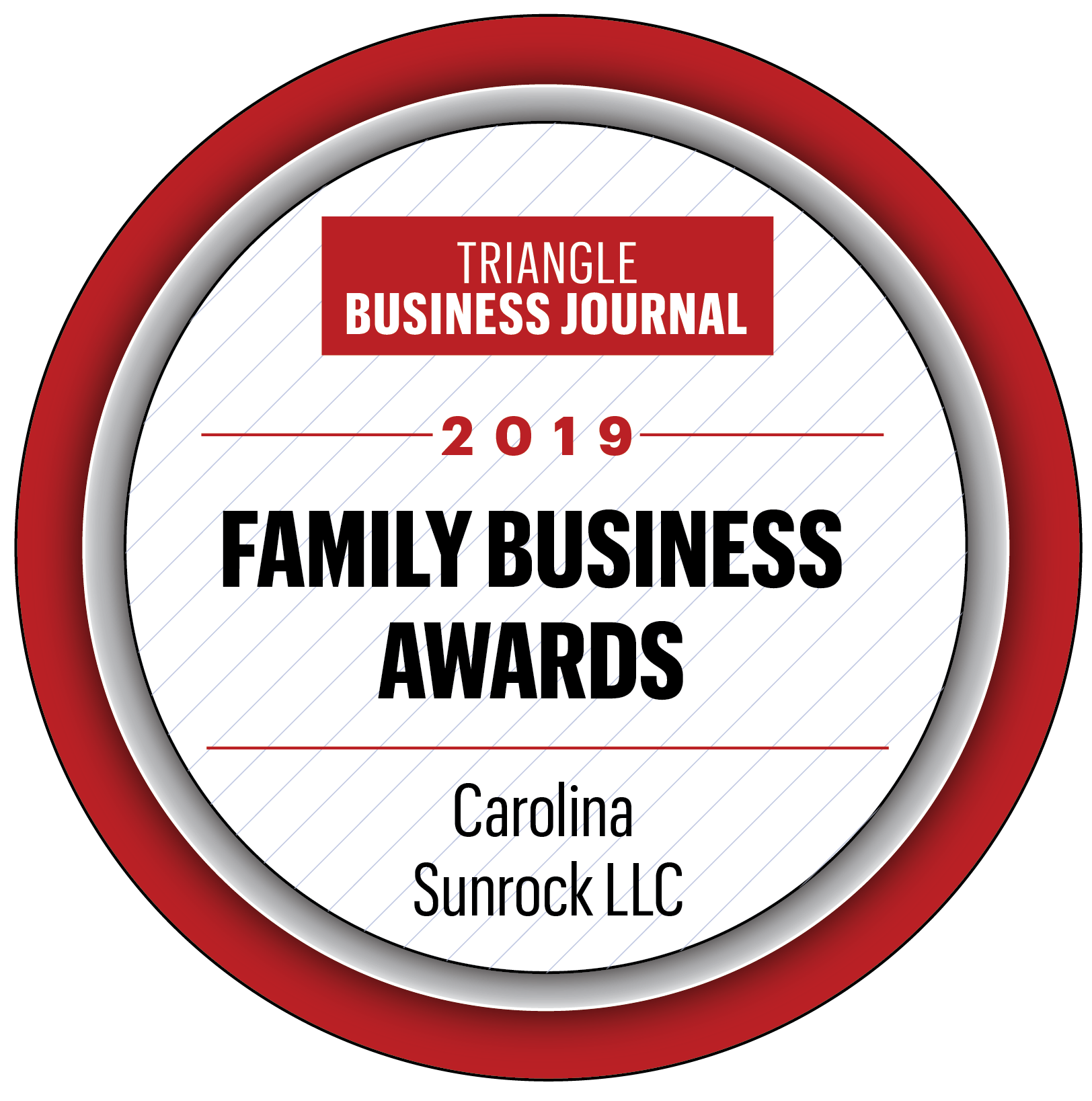 Triangle Business Journal 2019 Family Business Award for Sunrock LLC