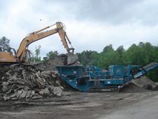 reclaim waste concrete or asphalt paving