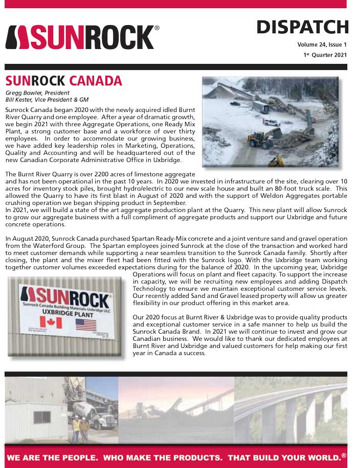 Sunrock Dispatch 2021